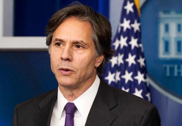 In this July 28, 2014, Deputy National Security Adviser Tony Blinken speaks at the White House in Washington. Sen. John McCain, R-Ariz. is blocking the confirmation of President Barack Obama's nominee to be America's second-highest ranked diplomat. McCain says Tony Blinken, Obama's deputy national security adviser, is 