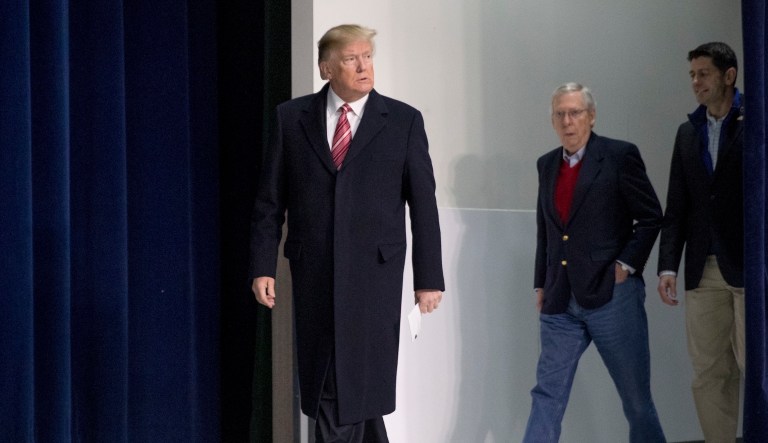 House and Senate GOP leadership have already conceded that the 2018 midterm elections will be dictated by President Trump &mdash; which may not be a good thing for many incumbent Republican lawmakers. (AP Photo/Andrew Harnik)