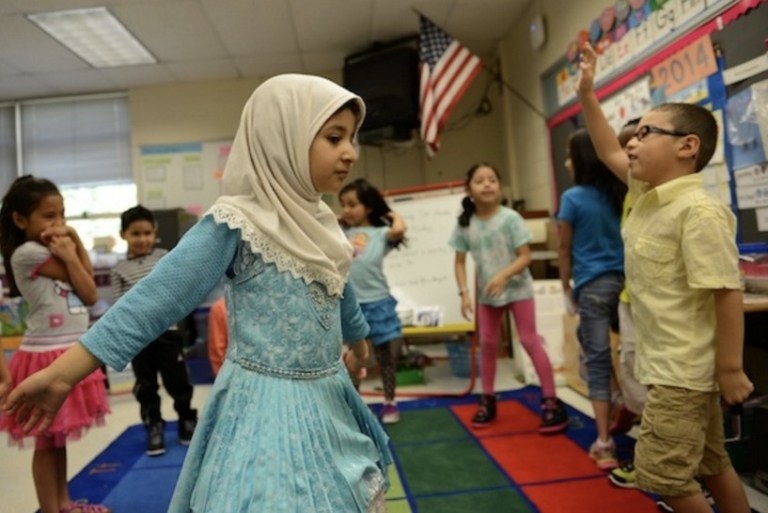 A Charlotte, N.C., elementary school teacher is under investigation after a civil rights group charged that the teacher harassed and assaulted a Muslim kindergarten student. (screenshot)