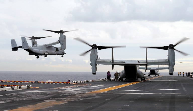 The service put a two-day pause on operations while it examined the circumstances around the crash off the USS Bonhomme Richard during a training exercise in Australia. (Jason Reed/Pool Photo via AP, File)