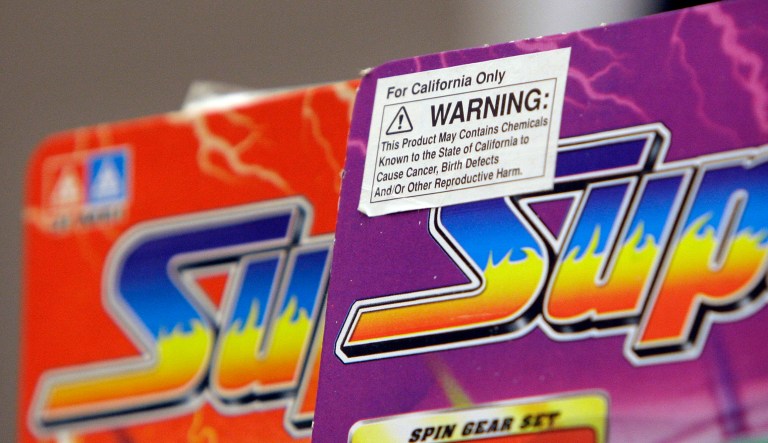 States like California, Washington, Maine, Oregon, and Vermont require that toymakers report products if they contain certain levels of specific chemicals that help shoppers learn ahead of time if toys will pose a risk to their children. But this patchwork of state by state regulations is hardly uniform. (AP Photo/Elaine Thompson)