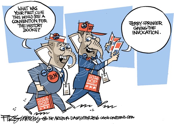 Editorial cartoon: A convention for the history books