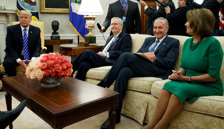 The dinner is the second bipartisan meal the president has hosted this week as he moves forward with his fall agenda. (AP Photo/Evan Vucci)