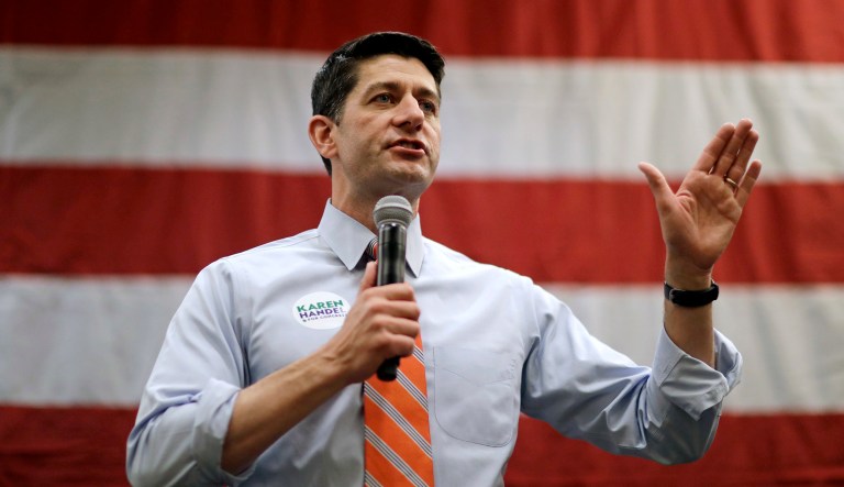 House Speaker Paul Ryan said that Republicans campaigned on a promise to deliver relief and scale back the size of government. We pledged that we would repeal regulations to create jobs and get the economy moving again. Now, we are delivering on that promise.(AP Photo/David Goldman)