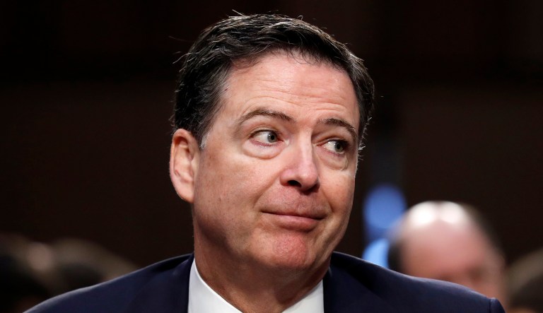 Former FBI Director James Comey on Monday applauded the years of service his former deputy Andrew McCabe gave the bureau. McCabe announced his resignation earlier in the day. (AP Photo/Alex Brandon)