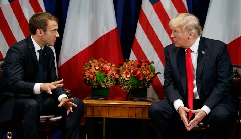Macron also mentioned that the Obama-era agreement was insufficient by itself. (AP Photo/Evan Vucci)