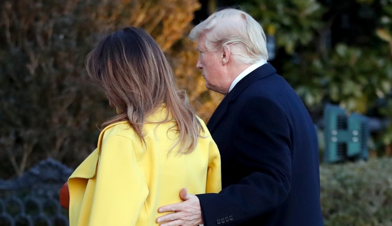 In the wake of multiple reports that President Trump cheated on first lady Melania, there are some on the Right who have excused or ignored the reports entirely, despite their family-values principles. (AP Photo/Carolyn Kaster)
