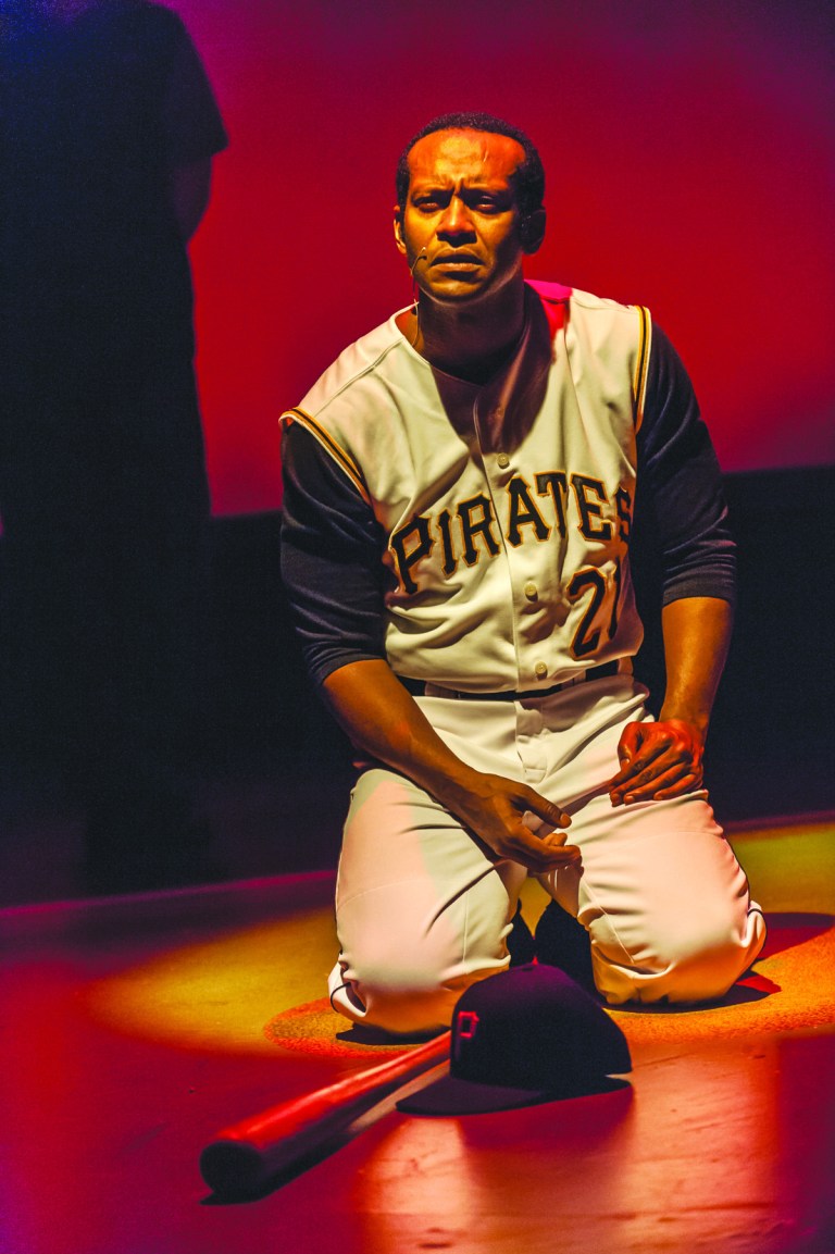 Courtesy of Lonnie Tague
Modesto Lacen stars as Roberto Clemente in GALA Theatre's 