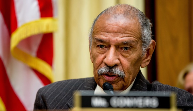 In the span of one week, Rep. John Conyers, D-Mich., has gone from ceding his post as the top Democrat on the House Judiciary Committee to defiantly brushing off calls for him to resign by leaders. (AP Photo/Andrew Harnik)