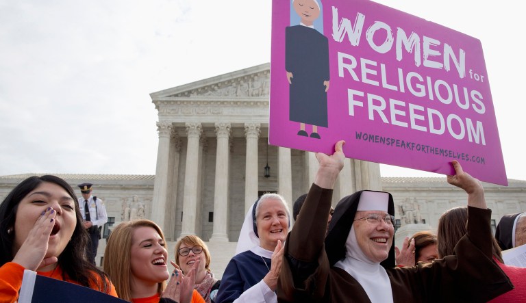 Last week, Pennsylvania's attorney general took the Little Sisters of the Poor to court, suing them to take away the sisters' religious exemption from the federal rule requiring them to provide contraception insurance coverage to employees. (AP Photo/Jacquelyn Martin, File)