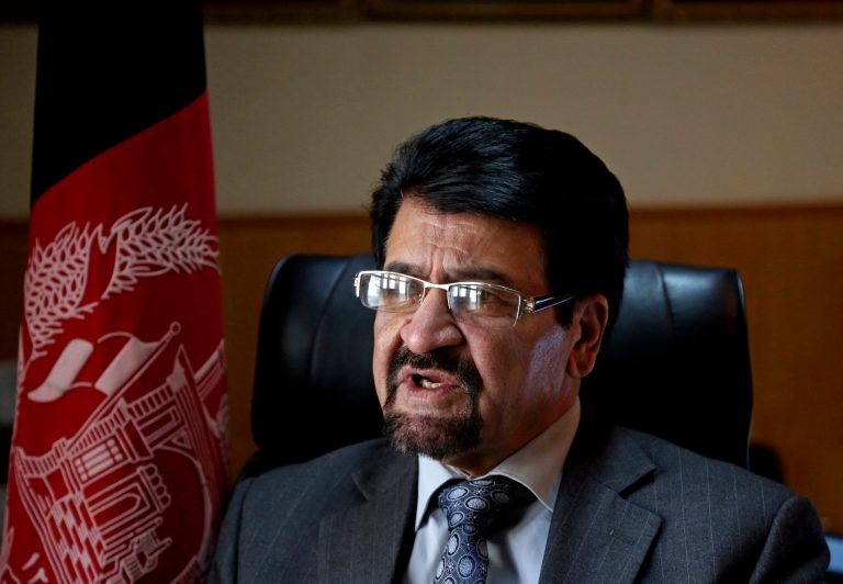 Gen. Mohammad Zahir Azimi, spokesman for the Afghan Defense Ministry, speaks during an interview at his office in Kabul, Afghanistan, Sunday, Feb. 23, 2014. Taliban insurgents assaulted a checkpoint in the Ghazi Abad district of Kunar Province in eastern Afghanistan on Sunday, leaving at least 19 soldiers dead and seven missing, officials said. Azimi, said there were 