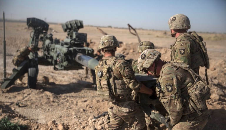 This June 10, 2017 photo provided by Operation Resolute Support, U.S. Soldiers with Task Force Iron maneuver an M-777 howitzer, so it can be towed into position at Bost Airfield, Afghanistan. Sixteen years into its longest war, the United States is sending another 4,000 troops to Afghanistan in an attempt to turn around a conflict characterized by some of the worst violence since the Taliban were ousted in 2001. They are also facing the emergence of an Islamic State group affiliate and an emboldened Taliban, who by Washingtonâs own watchdogâs assessment now control nearly half of Afghanistan.