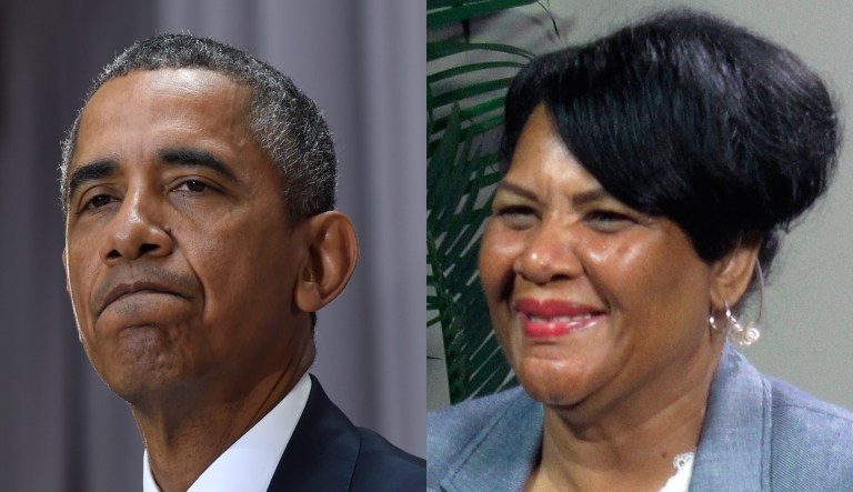 Barack Obama and Alice Johnson