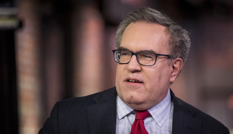 Andrew Wheeler, acting administrator of the Environmental Protection Agency (EPA), speaks during a Bloomberg Technology Television interview in San Francisco, California, U.S., on Monday, Feb. 4, 2019.