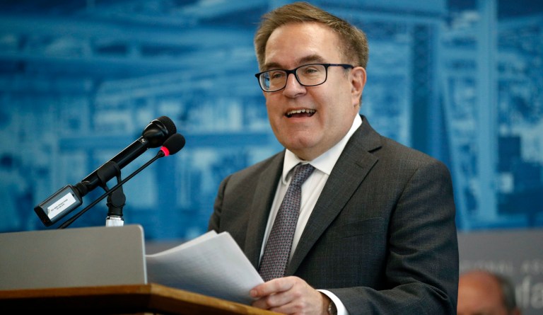Environmental Protection Agency Administrator Andrew Wheeler speaks at the National Press Club in Washington, Monday, June 3, 2019.