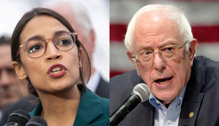 Alexandria Ocasio-Cortez, Bernie Sanders
