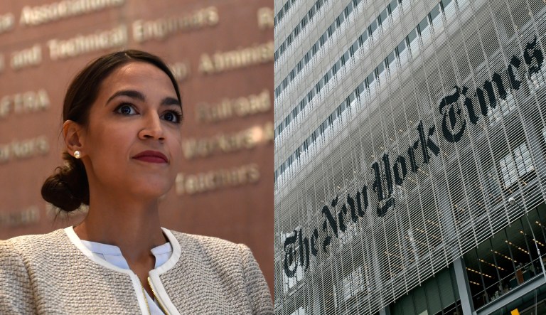 Alexandria Ocasio-Cortez and the New York Times.