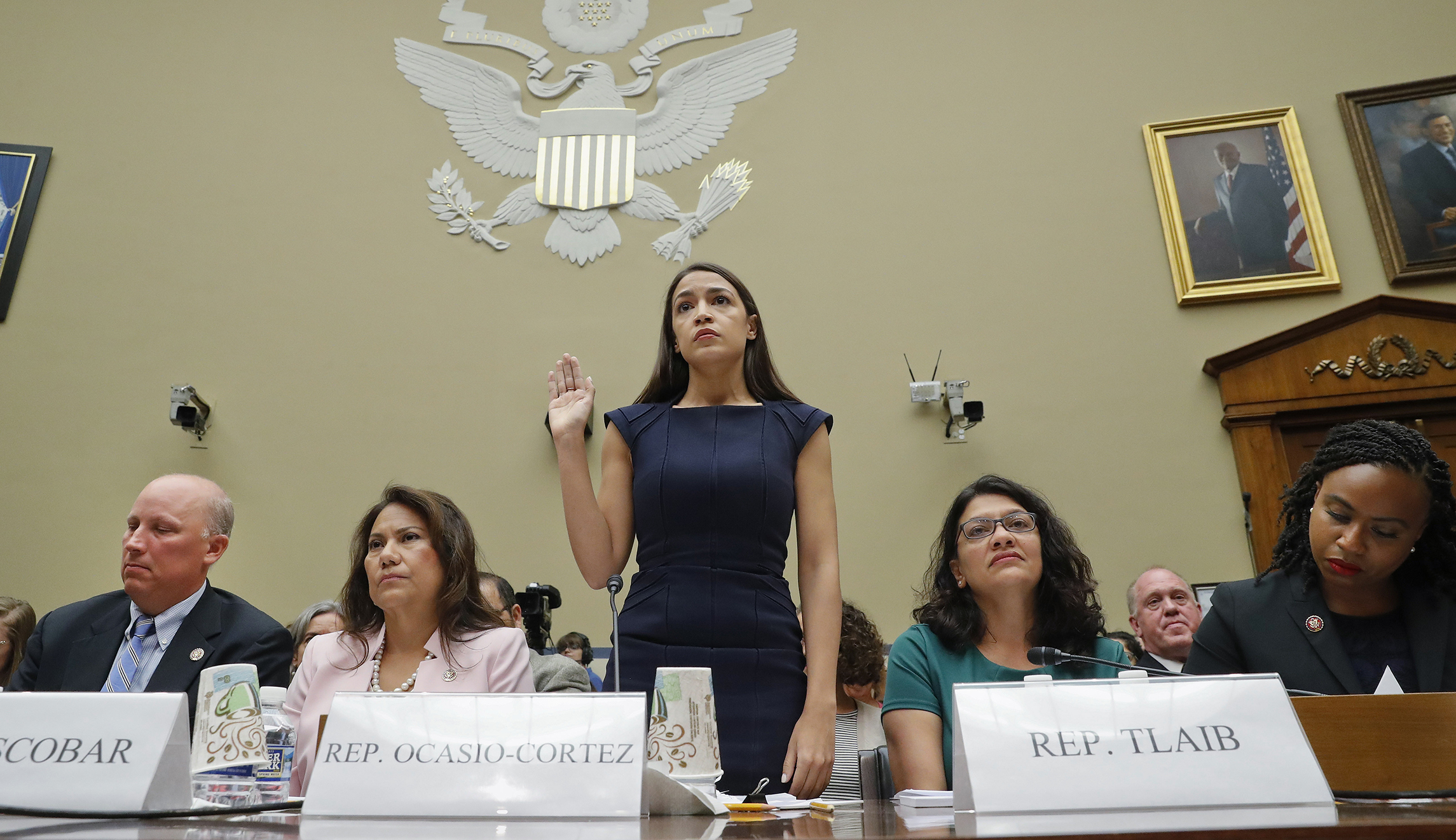 Rep. Elijah Cummings pushes back as AOC demands to be sworn in before border hearing