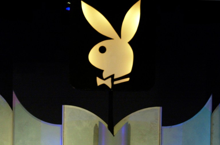 This 2004 file photo shows the Playboy logo in Los Angeles.
