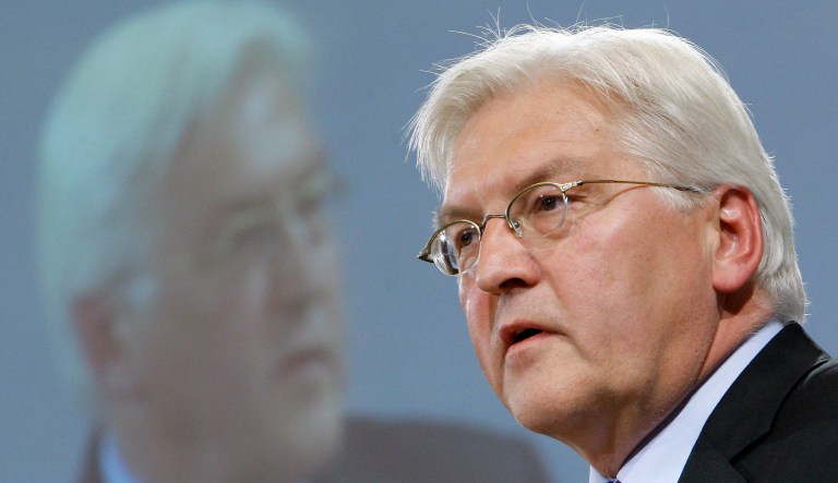 Frank-Walter Steinmeier, chancellor candidate of the German Social Democratic Party (SPD), speaks during the 4th Innovation Conference of the German Enviroment Ministry in Berlin, Germany, Monday, June 22, 2009. 