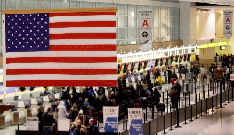Passengers check in at the Southwest Airlines terminal at Baltimore-Washington International Thurgood Marshall Airport.