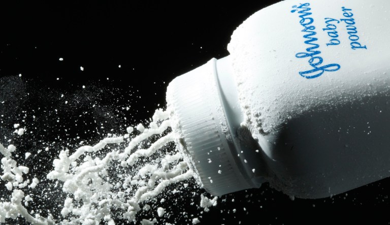 In this April 19, 2010, file photo, Johnson's Baby Powder is squeezed from its container to illustrate the product in Philadelphia.
