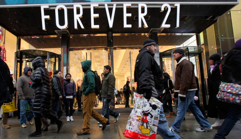 A Forever 21 store is seen.