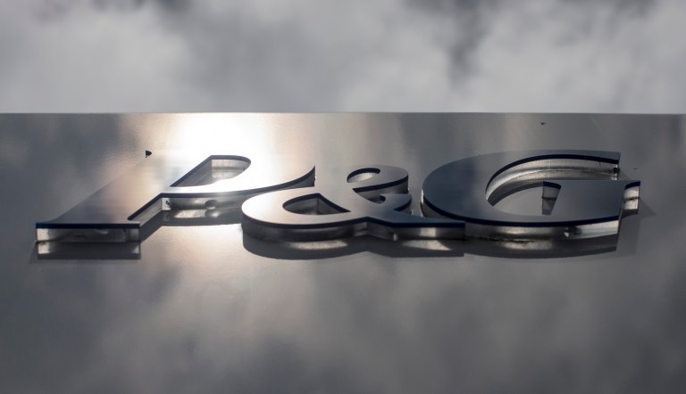 A Proctor & Gamble sign stands outside the corporate headquarters complex in downtown Cincinnati, Thursday, July 9, 2015. 
