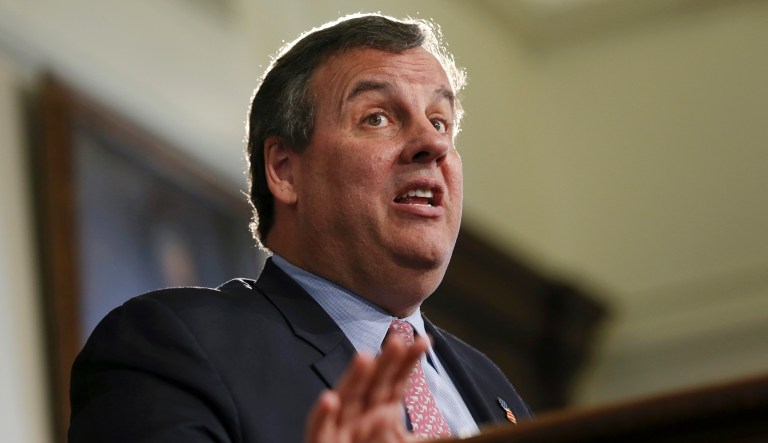 New Jersey Gov. Chris Christie answers a question during a news conference Thursday, March 3, 2016, in Trenton, N.J.