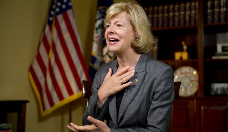Asked about low approval ratings, Tammy Baldwin points to ‘polarization,’ Koch brothers