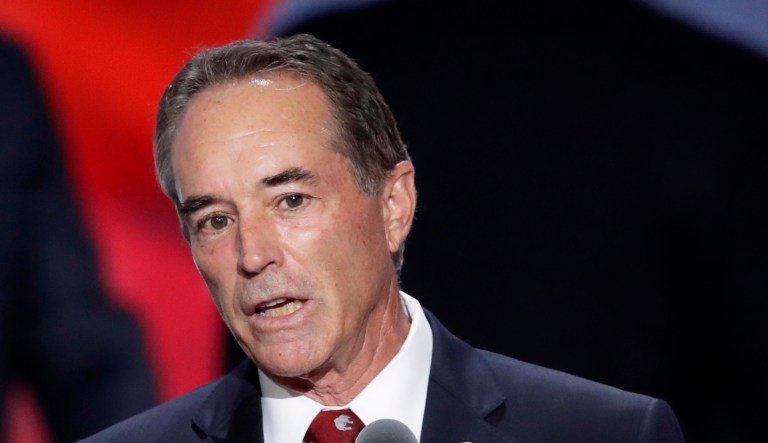 Rep. Chris Collins, R-N.Y., makes a speech.