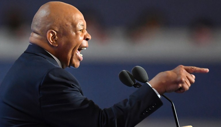 Rep. Elijah Cummings, D-Maryland, speaks during the first day of the Democratic National Convention in Philadelphia , Monday, July 25, 2016.
