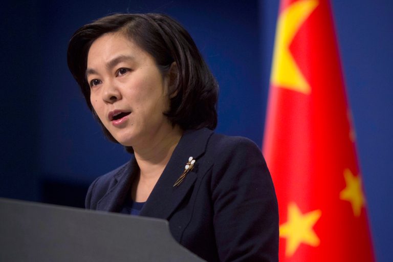 In this Jan. 6, 2016 file photo, Chinese Foreign Ministry spokeswoman Hua Chunying speaks during a briefing at the Chinese Foreign Ministry in Beijing.