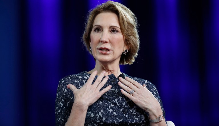 Carly Fiorina speaks at the Conservative Political Action Conference (CPAC), Friday, Feb. 24, 2017, in Oxon Hill, Md. 
