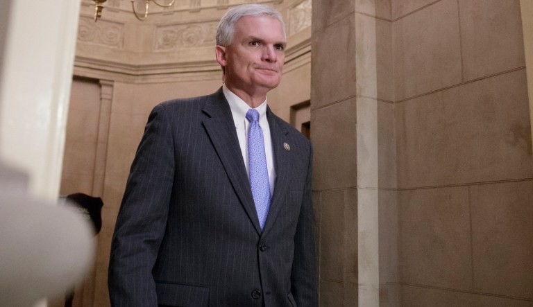 Rep. Bob Latta, R-Ohio leaves the office of House Speaker Paul Ryan on Capitol Hill in Washington, Thursday, March 23, 2017, after a meeting with other Republicans to rally support for GOP's long-promised legislation to repeal and replace "Obamacare" as it moves toward a showdown vote.