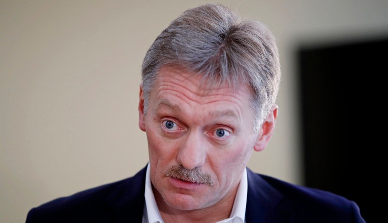 President Vladimir Putin's spokesman Dmitry Peskov speaks in Moscow.