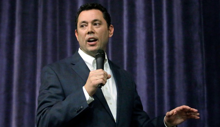 Jason Chaffetz speaks at an event.