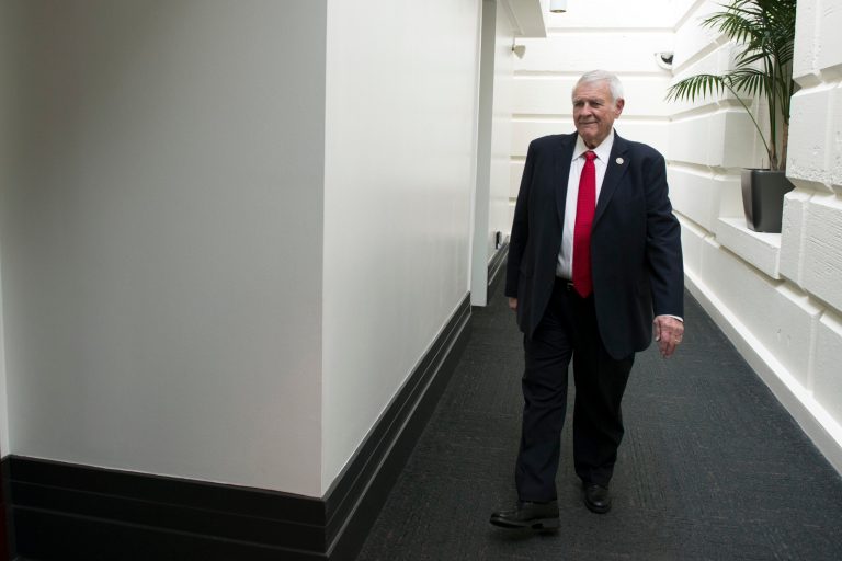 Rep. John Carter, R-Texas, arrives for the Republican Caucus meeting on Capitol Hill in Washington, Tuesday, May 2, 2017.