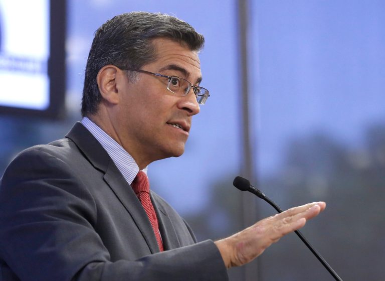 California Attorney General Xavier Becerra criticized U.S. Attorney General Jeff Sessions recent announcement calling for a renewed crack down on criminals as "crazy' and "stupid" while speaking at the Sacramento Press Club, Monday, May 15, 2017,in Sacramento, Calif.
