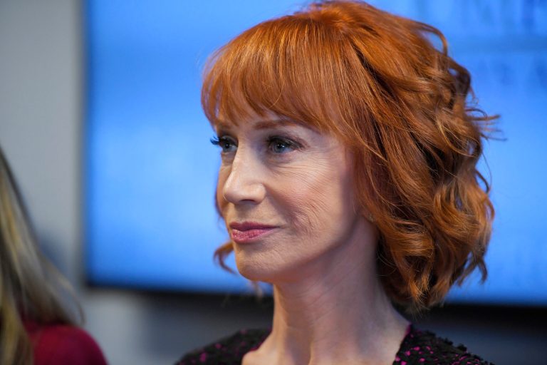 Comedian Kathy Griffin speaks in Los Angeles.