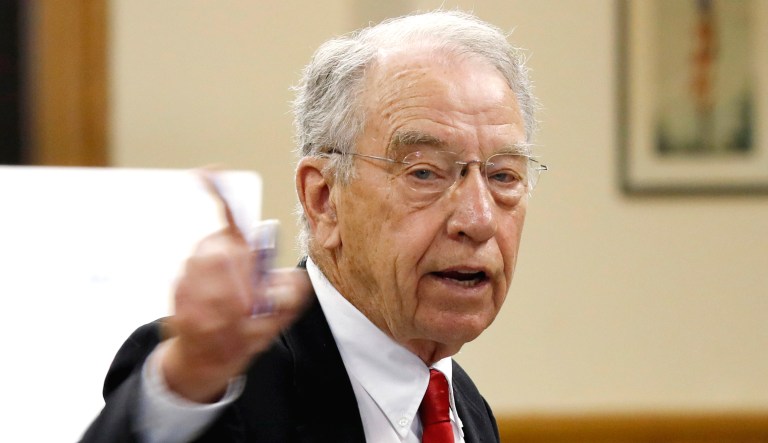 Sen. Chuck Grassley, R-Iowa, speaks at an event.