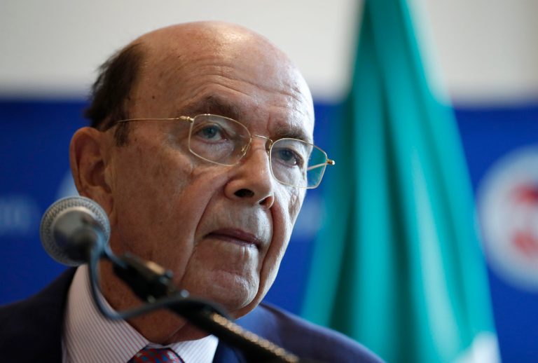 Commerce Secretary Wilbur Ross pauses to listen to a reporter's question during a news conference at the U.S. Chamber of Commerce in Washington, Tuesday, June 6, with Mexico Secretary of the Economy Ildefonso Guajardo Villarreal about Mexico sugar exports.