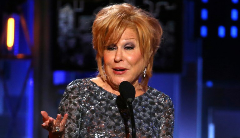 Bette Midler presents the award for best performance by an actress in a leading role in a play at the 71st annual Tony Awards on Sunday, June 11, 2017, in New York.