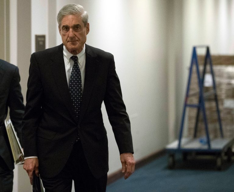 Former FBI Director Robert Mueller, the special counsel probing Russian interference in the 2016 election, departs Capitol Hill following a closed door meeting in Washington.