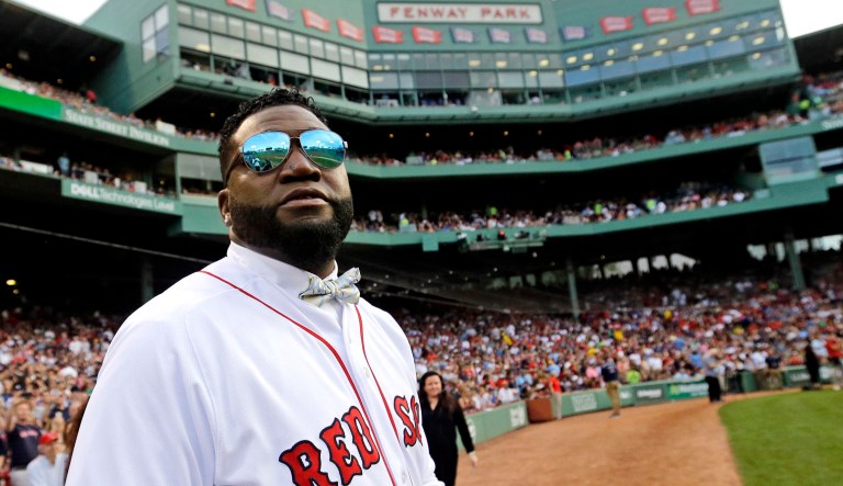 Boston Red Sox baseball great David Ortiz appears at an event.