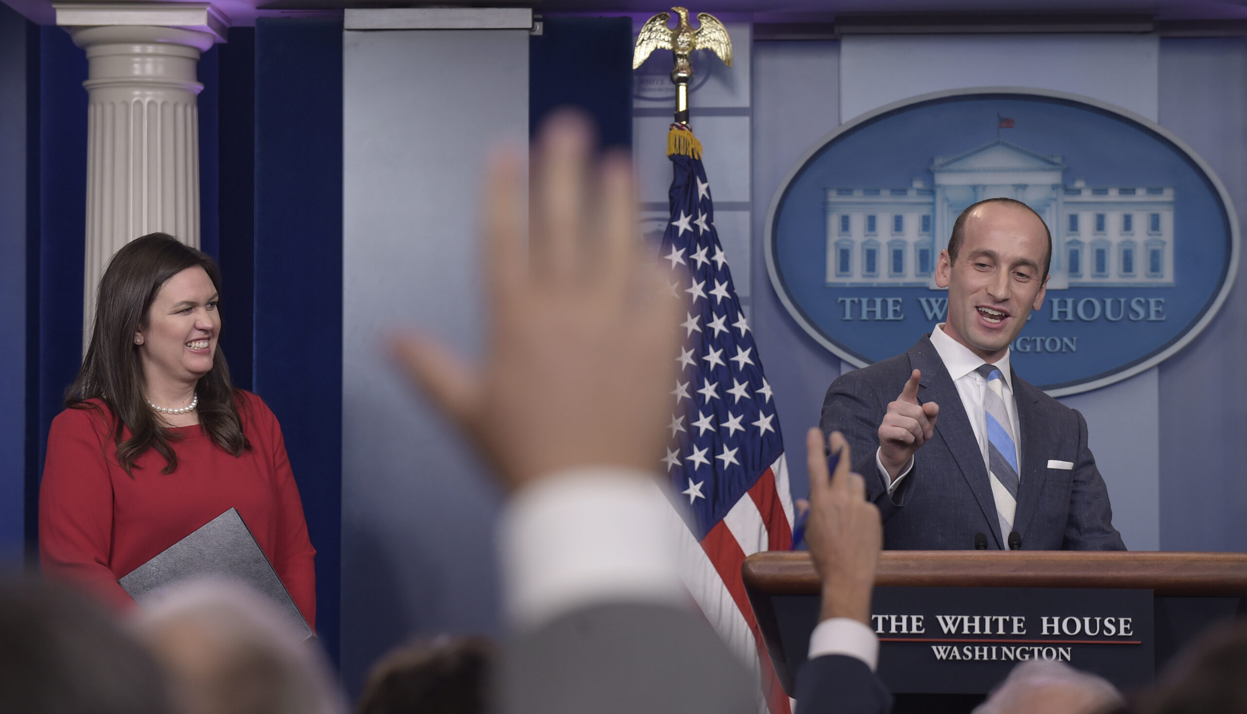 Trump rips left’s harassment of staff, ‘not on my watch’