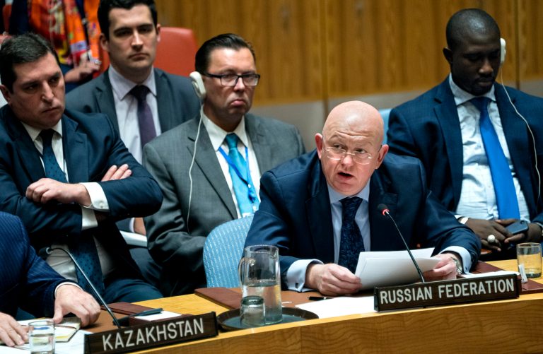 Vasily Nebenzia, the Russian representative at the United Nations (pictured above), cast doubt on the accuracy of the newest reports, while reiterating the Russian government's position that past investigations into Syrian President Bashar Assad's use of chemical weapons had been corrupted by Western powers.