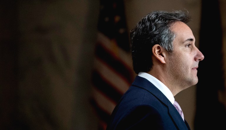 President Trump's lawyer, Michael Cohen, departs following a meeting on Capitol Hill in Washington, D.C.