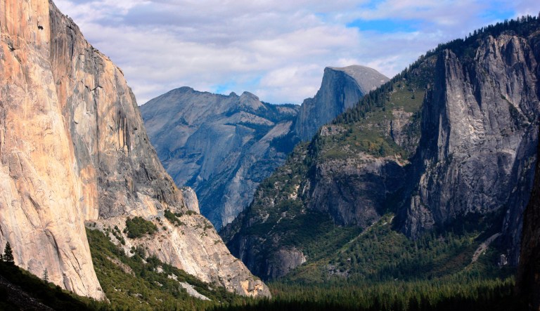 This Oct. 2, 2013, file photo shows a view seen on the way to Glacier Point in the Yosemite National Park in California.