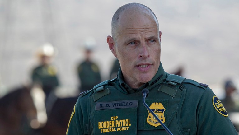 Ronald Vitiello, U.S. Customs and Border Protectionâs acting deputy commissioner, speaks during a news conference.